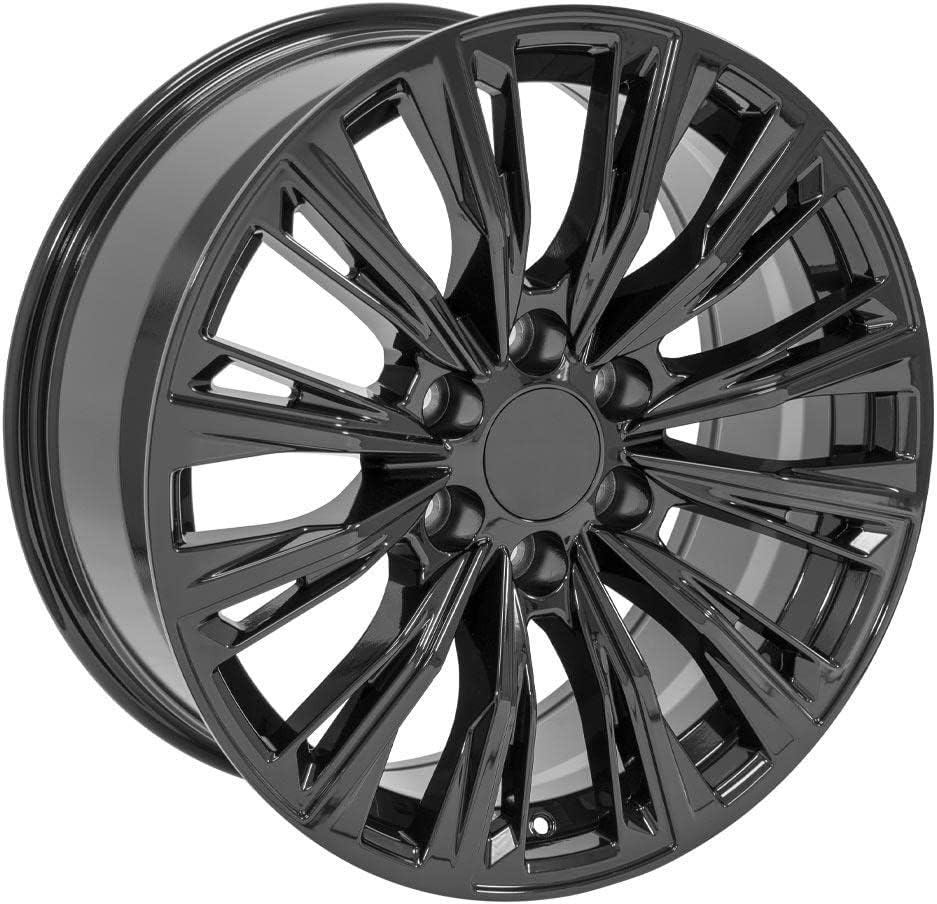 OE Wheels LLC 20 inch Rim Fits 6x139.7 Silverado Suburban Tahoe Sierra Yukon Escalade CA93 20x9 Black Wheels