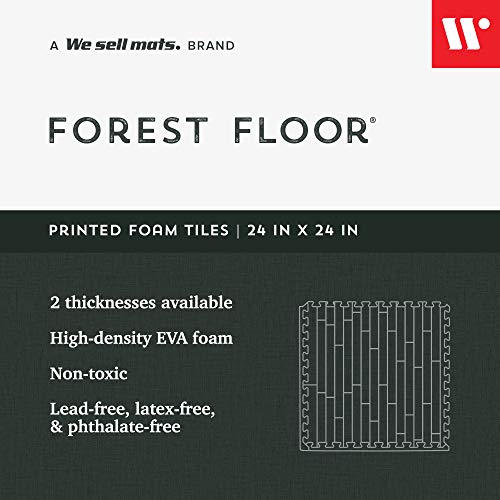 Forest Floor 3/8 Inch Thick Printed Foam Tiles, Premium Wood Grain Interlocking Foam Floor Mats, Anti-Fatigue Flooring – Stylish Flooring Solution