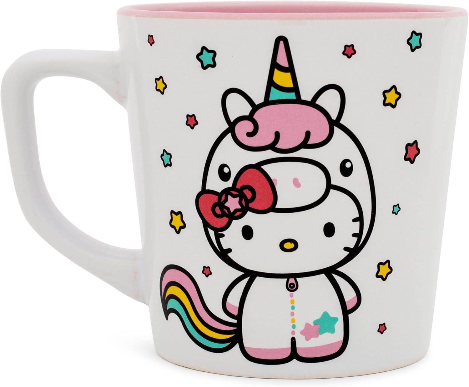 Silver Buffalo Sanrio Hello Kitty Unicorn Ceramic Latte Mug | Large Coffee Cup For Tea, Espresso, Cocoa | Holds 17 Ounces