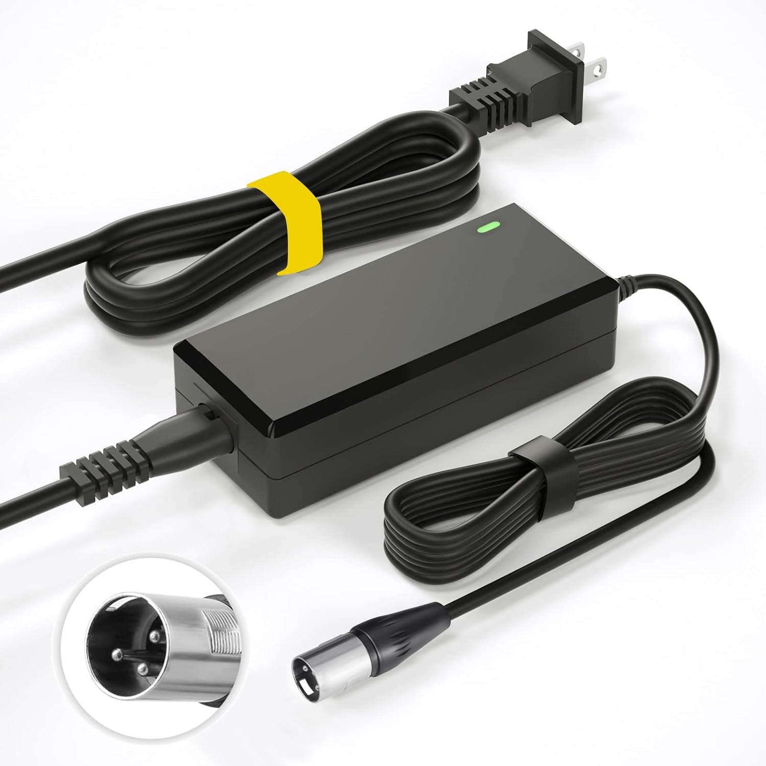 24V2A Battery Charger for GoGo Mobility Scooter 24v2000mA Quick Charger (3-Pin XLR Connector) for Drive Medical, Go-Go Elite Traveller, Jazzy Power Chair, Pride Mobility, ShopRider, iZip, eZip