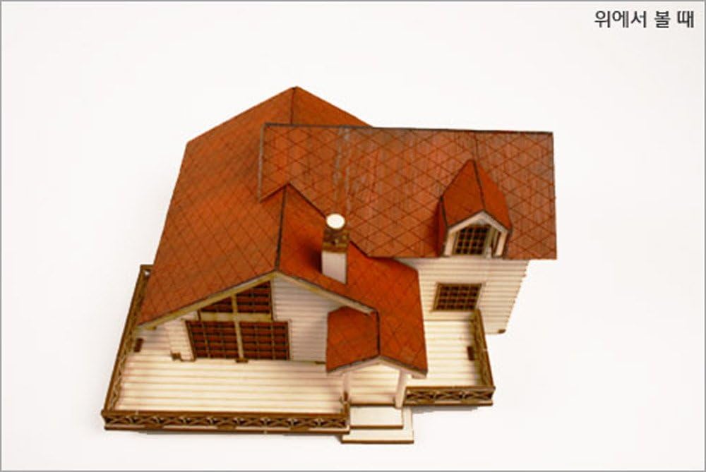 Desktop Wooden Model Kit Garden House B With a Large Loft by Young Modeler