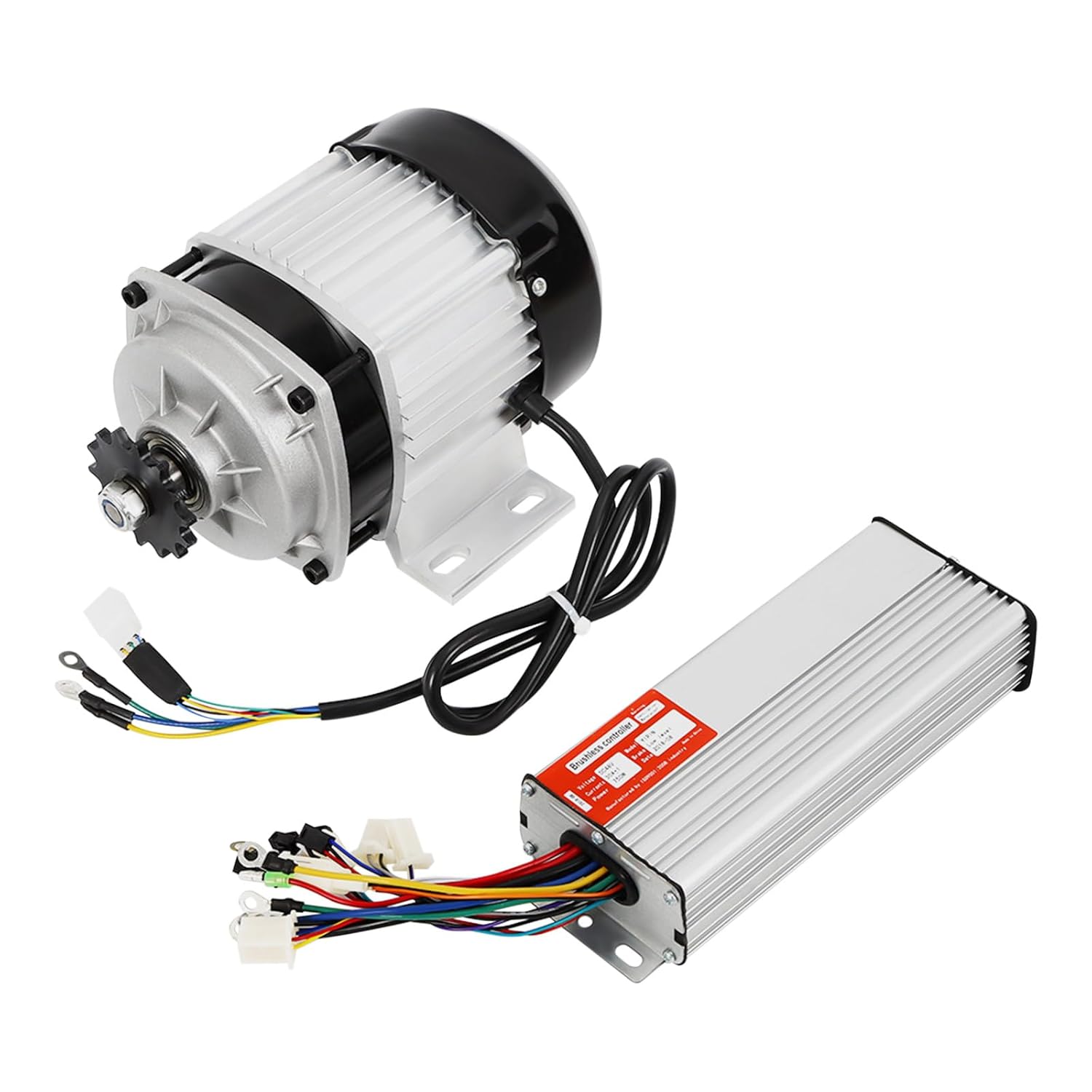 Electric Brushless Motor, 48V 750W Electric Brushless Geared Motor Complete Kit, Electric Scooter Bicycle Motorcycle Mid Drive Motor, Brushless Motor Kit for DIY Conversion E Bike