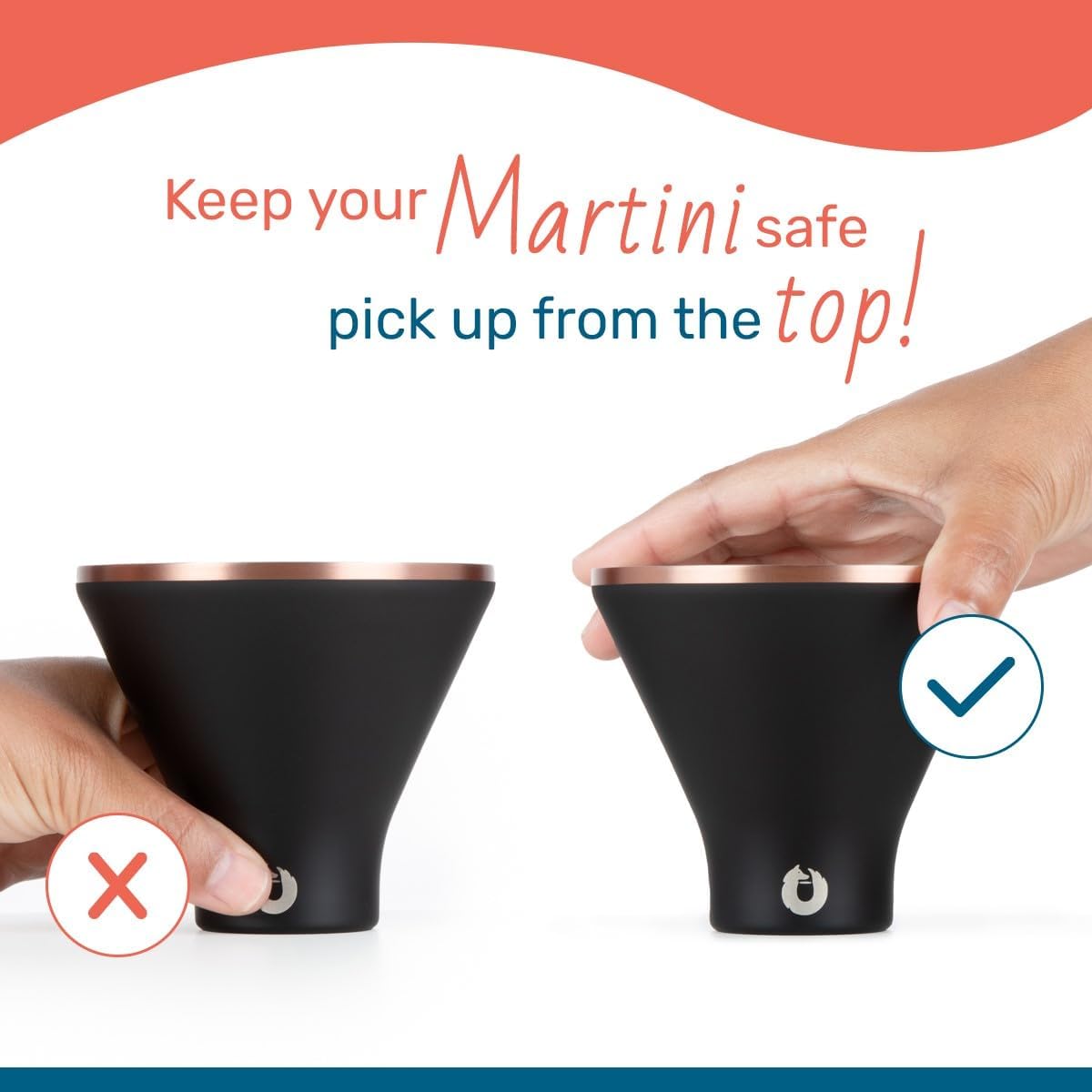 SNOWFOX Premium Vacuum Insulated Stainless Steel Martini Glass, Set of 2, Martinis Stay Icy Cold, Stemless Cocktail Glasses, Elegant Home Entertaining, Bold Beautiful Barware Set, 8 oz, Lime