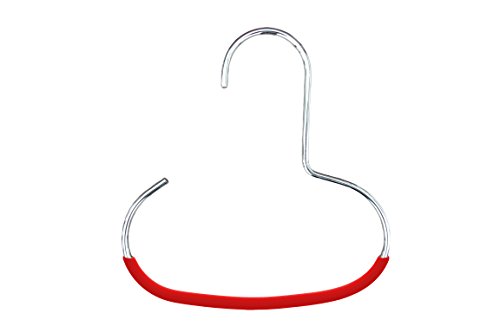 Mawa Scarf, Shawl, Belt, and Accessory Organizer, Non-Toxic Metal Hanger with Grip Coating, Easy Access Open Hook, Model G-1 Space Saving Design, Set of 5, Black