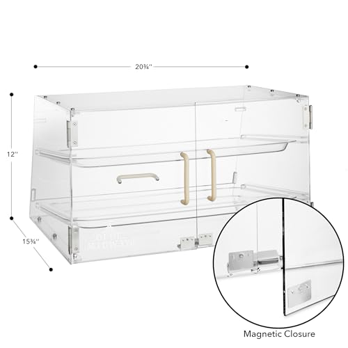 Olde Midway Pastry Display Case - 3-Tier, Commercial Acrylic Countertop Bakery Display Cabinet with Removable Trays
