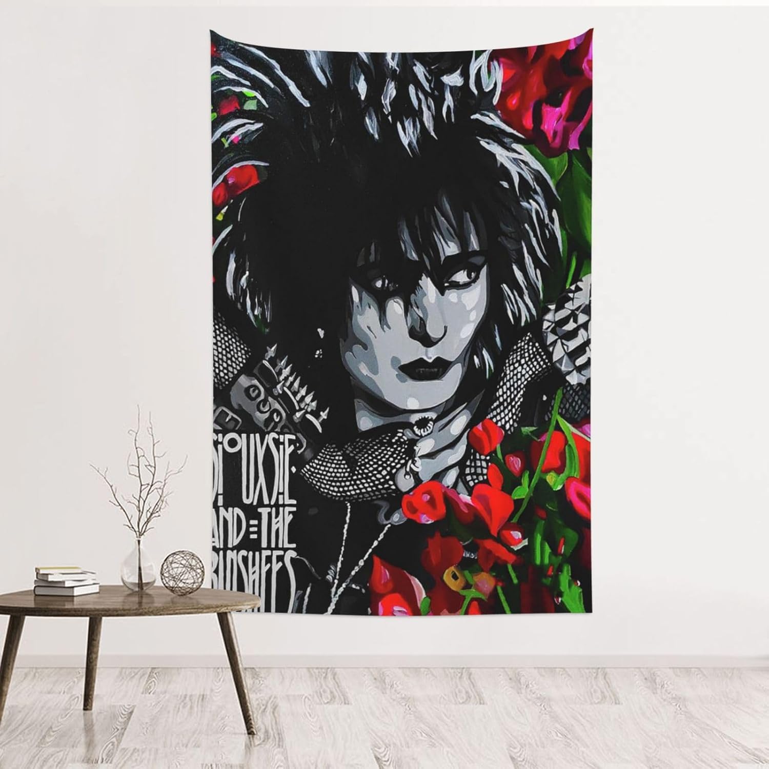 CASOWAT Siouxsie Rock and the Banshees Band Tapestry Wall Art Hanging Tapestries For Living Room Bedroom Home Decor 60X40 inch