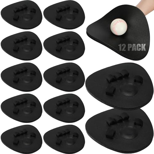 Baseball Training Glove Foam Fielding Trainer Infield Training Gloves Baseball Fielding Gloves for Quick Hands Batting Training Practice Two Hands, Black Color