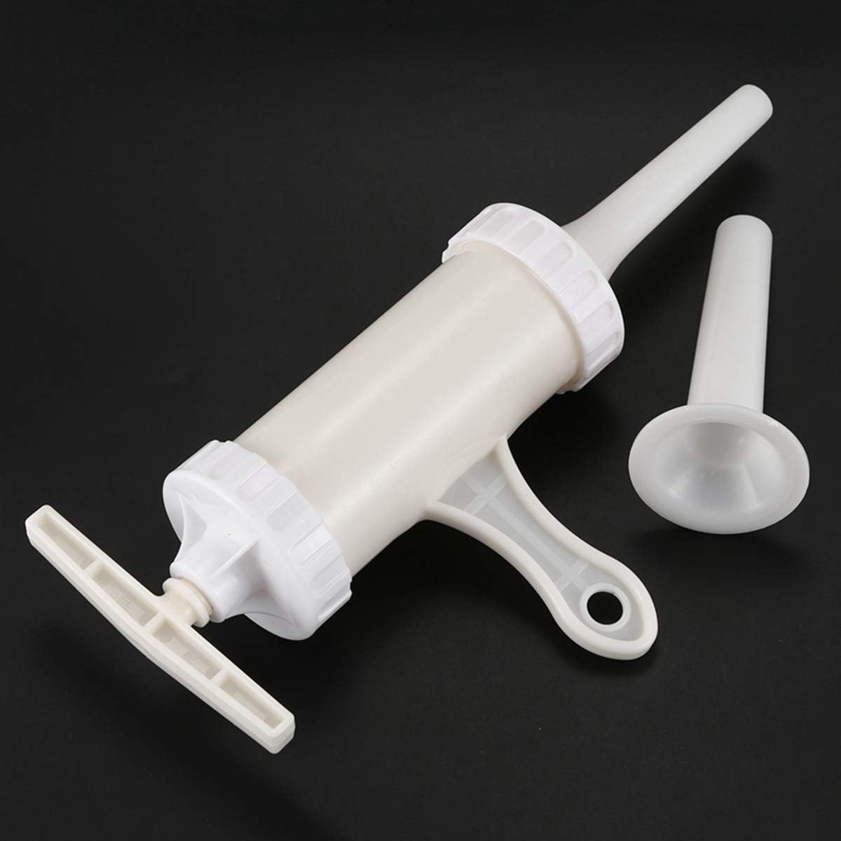 Food Grade Quality Manual Sausage Maker, Sausage Stuffer meat Filler Hand Operated Salami Maker(With 2 Funnel, 5/8