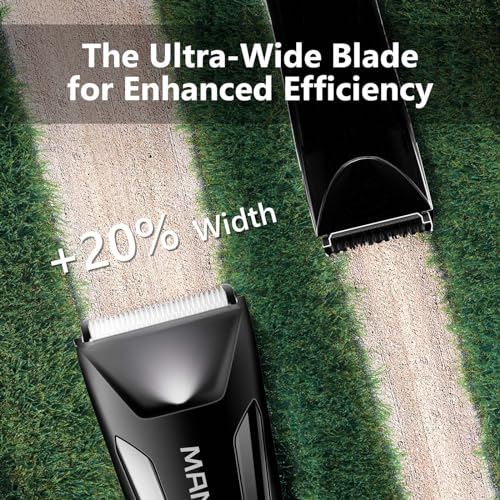 Body Hair Trimmer Men - Electric Groin Hair Trimmer with Upgraded Wide Ceramic Blade, Ball Trimmer for Men, Type-C Recharge Dock, IPX7 Waterproof, 120 Mins Cordless Use, Ball Shaver for Men