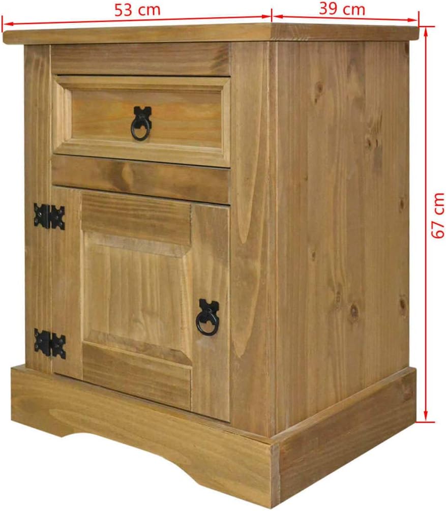 Storage Cabinet,Sideboard,Bedside Cabinet,Robust and Durable Suitable for Office,playroom,Bedroom,Living Room Mexican Pine Corona Range 20.9