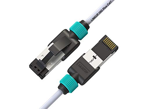 LINKUP - [Tested with Versiv CableAnalyzer Cat7 Ethernet Cable -35 FT (1 Pack) 10G Double Shielded RJ45 S/FTP | Network Internet LAN Switch Router Game | High-Speed | 26AWG White