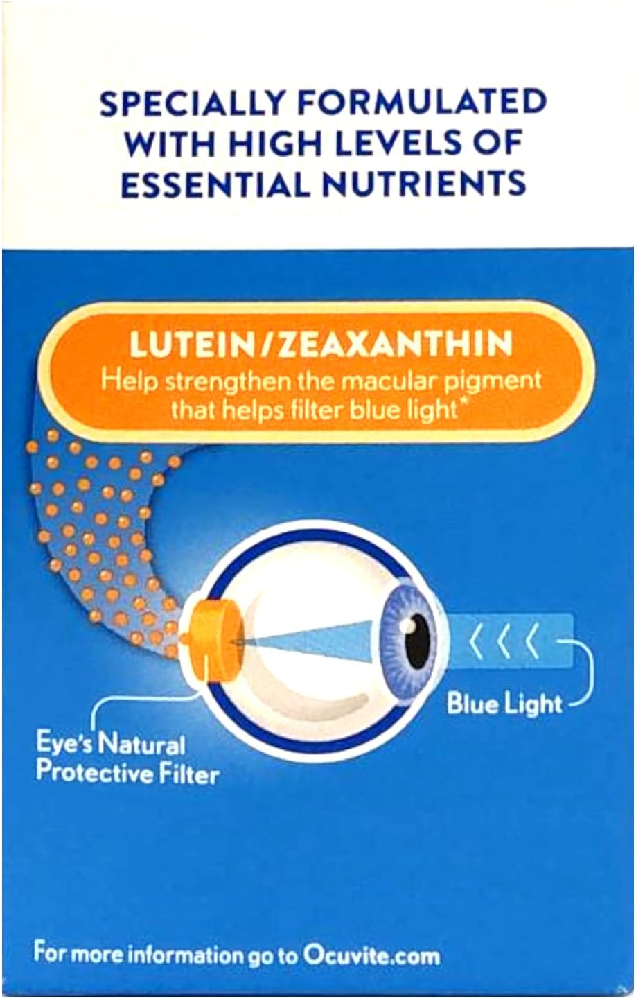 Bausch + Lomb Ocuvite Blue Light Lutein 25mg Lutein & Zeaxanthin Supplement, 30 Softgels (Pack of 2)
