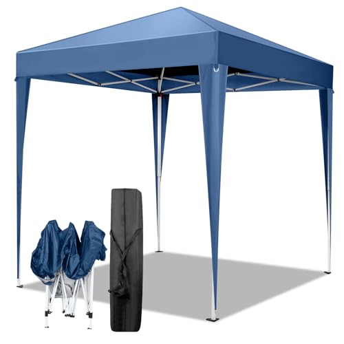 VINGLI 6x6 ft Pop Up Canopy Tent, Outdoor Tent Canopy Foldable Portable Canopies for Camping, Patio, EZ Up Gazebo Canopy with Carry Bag, Carpas Para Patio Outdoor Small Instant Canopies