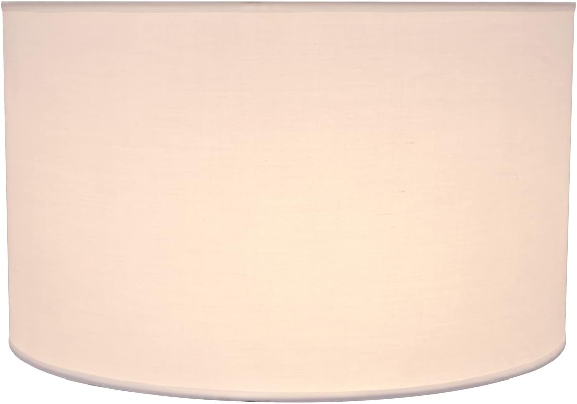 Aspen Creative 31007B Transitional Hardback Drum (Cylinder) Shape Spider Construction Lamp Shade in Off White, 17