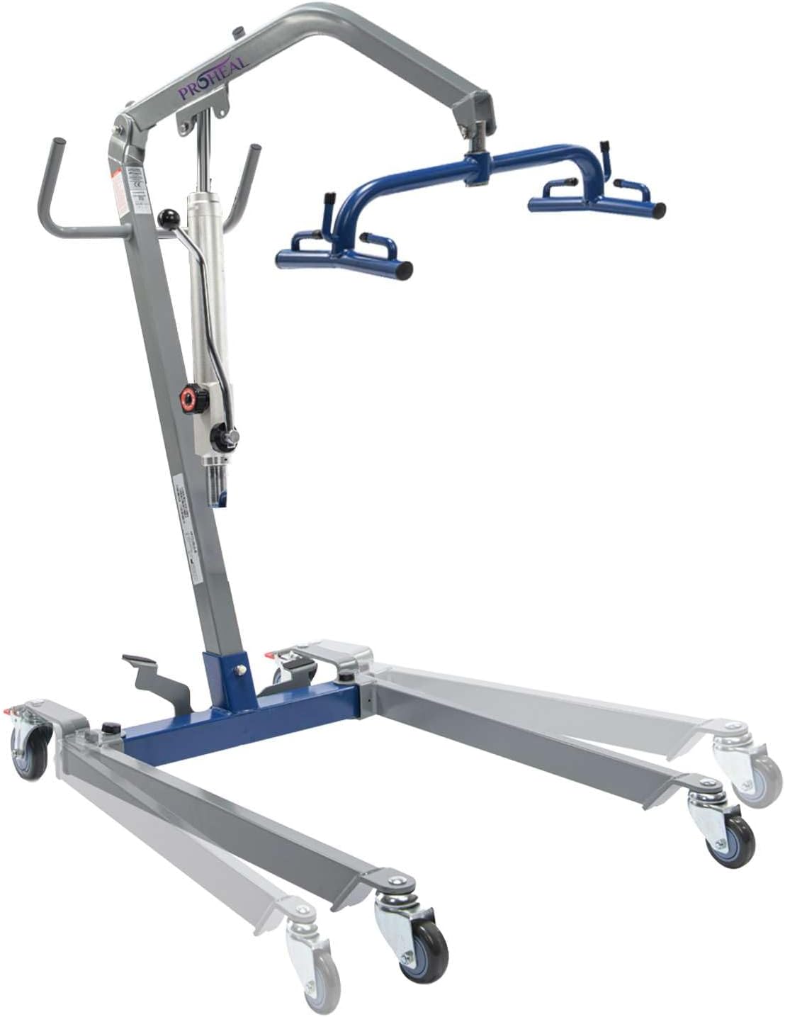 Hydraulic Patient Lift for Home Use - 400 lb Weight Capacity with 6 Point Spreader - Manual Full Body Lifter for Handicapped, Senior, and Immobile Patients