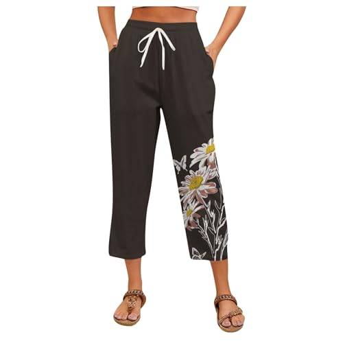 Women Linen Summer Loose Pant Trousers Low Waist Wide Leg Slim Fit Pant Trousers Office