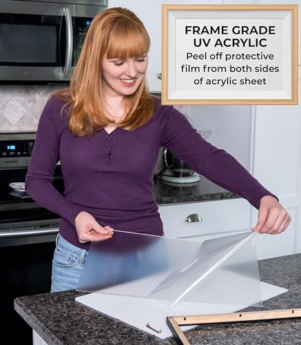 Poster Palooza 22x26 Traditional Antique Gold Complete Wood Picture Frame with UV Acrylic Plexiglass, Foam Board Backing & Hardware Included