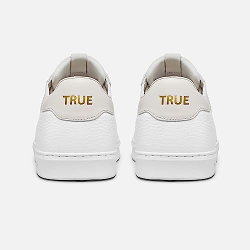 TRUE Linkswear FS-02 Mixed Media, Men's Golf Shoes, Premium Full Grain Leather & Durable Nubuck Suede Paneling, Water Resistant