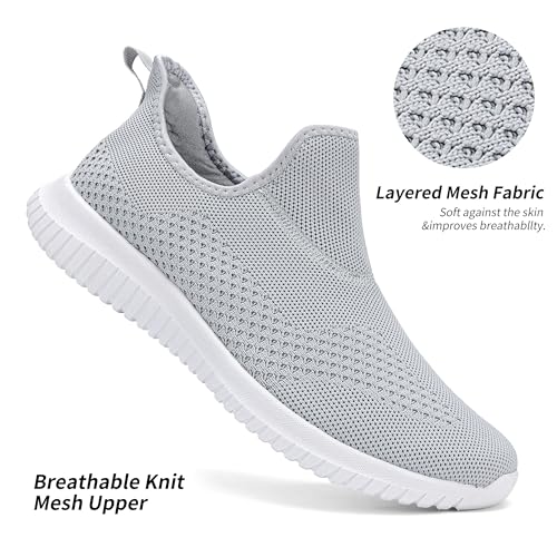 Women's Slip On Comfort Walking Shoes Ultra Lightweight Breathable Running Tennis Athletic Gym Workout Non Slip Athletic Fashion Sneakers