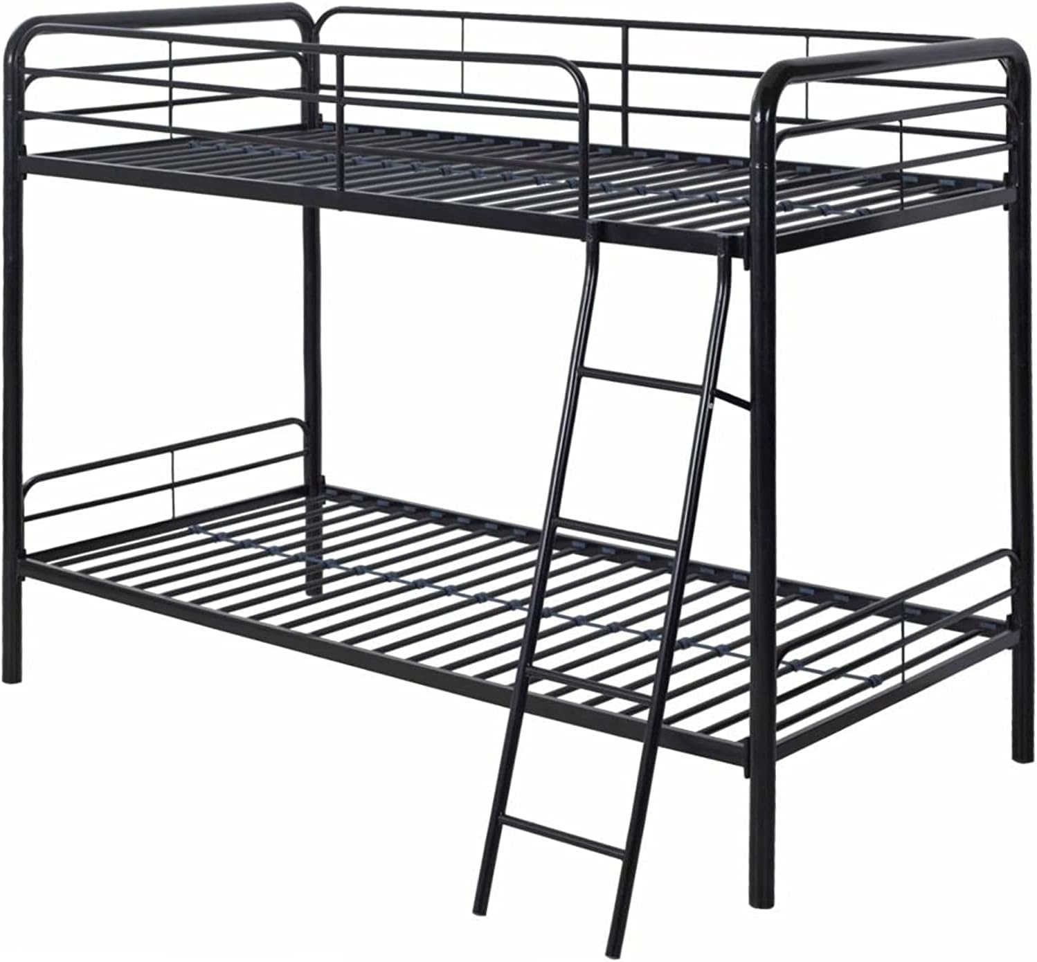 Better Home Products Modern Metal Bunk Bed (Black, Twin/Twin)