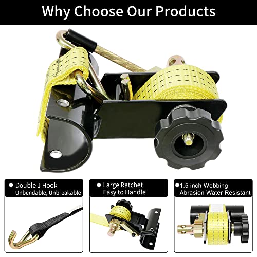 Ladder Rack Ratchet Straps with J-Hook (4PCS), 2
