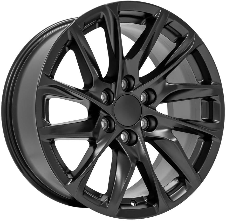 OE Wheels LLC 20 inch Rims Fits Escalade Chevy Silverado Tahoe Sierra Yukon CA90 20x9 Rim Satin Black SET Hollander 4875