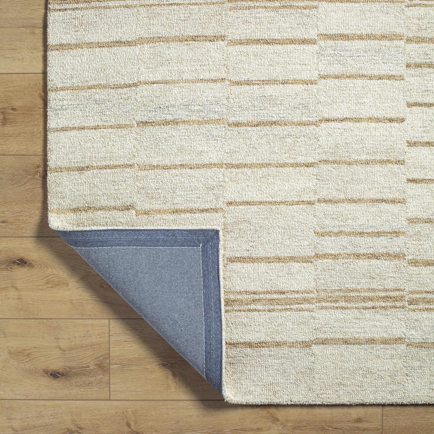 Hauteloom Abbatha Wool Living Room, Bedroom Area Rug - Bohemian, Transitional - Beige, Tan - 5' x 7'6