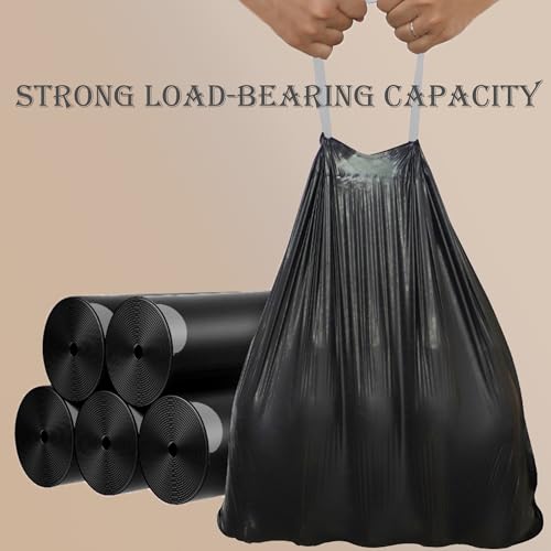 Code R (200 Count) Trash Bags Custom Fit Drawstring Trash Bags Compatible with simplehuman Code R | 1.2 Mil | Heavy Duty White Garbage Liners 2.6 Gallon / 10 Liter