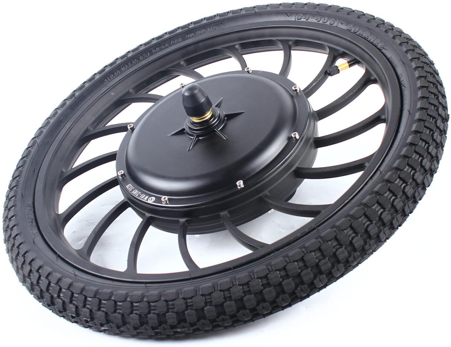 Electric Bicycle Motor Kit, Bike Motor Kit Front/Rear Wheel, E-Bike Brushless Gearless Motor 48V 1000W/ 36V 250W Wheel for 20'' Bike (48V 1000W Front Wheel)