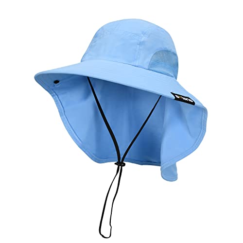 Neck Flap Sun Hat with Wide Brim - UPF 50+ Hiking Safari Fishing Caps for Men and Women, Perfect for Outdoor Adventures