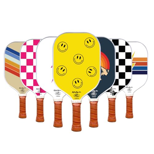 Officially Licensed Pickleball Paddle - USA Pickleball Association Approved Racket - Lightweight Honeycomb Core, Carbon Fiber Exterior, Premium Leather Grip for Comfort