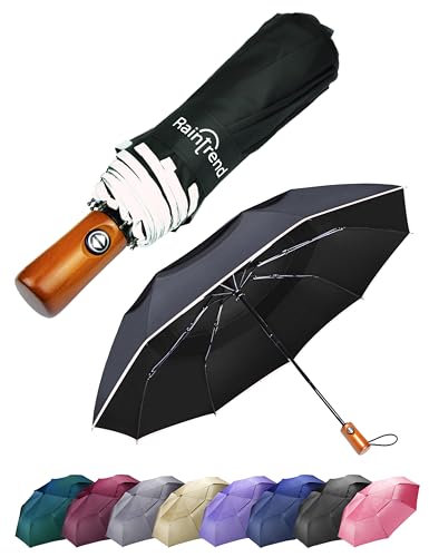 NEW Windproof Umbrella for Rain Large Double Canopy Travel Umbrella,Golf Umbrella,Automatic Compact Umbrella,Folding Umbrella for Backpack,Portable Umbrella Auto,Mens Umbrella, Blue