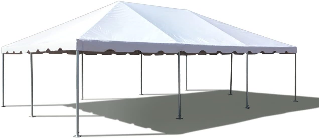 TentandTable 20' x 30' West Coast Frame Canopy Tent, White Translucent, Indoor/Outdoor, 50-120 Person, for Parties and Vendor Events, Heavy Duty, Waterproof Vinyl Tents, Commercial, Residential Use
