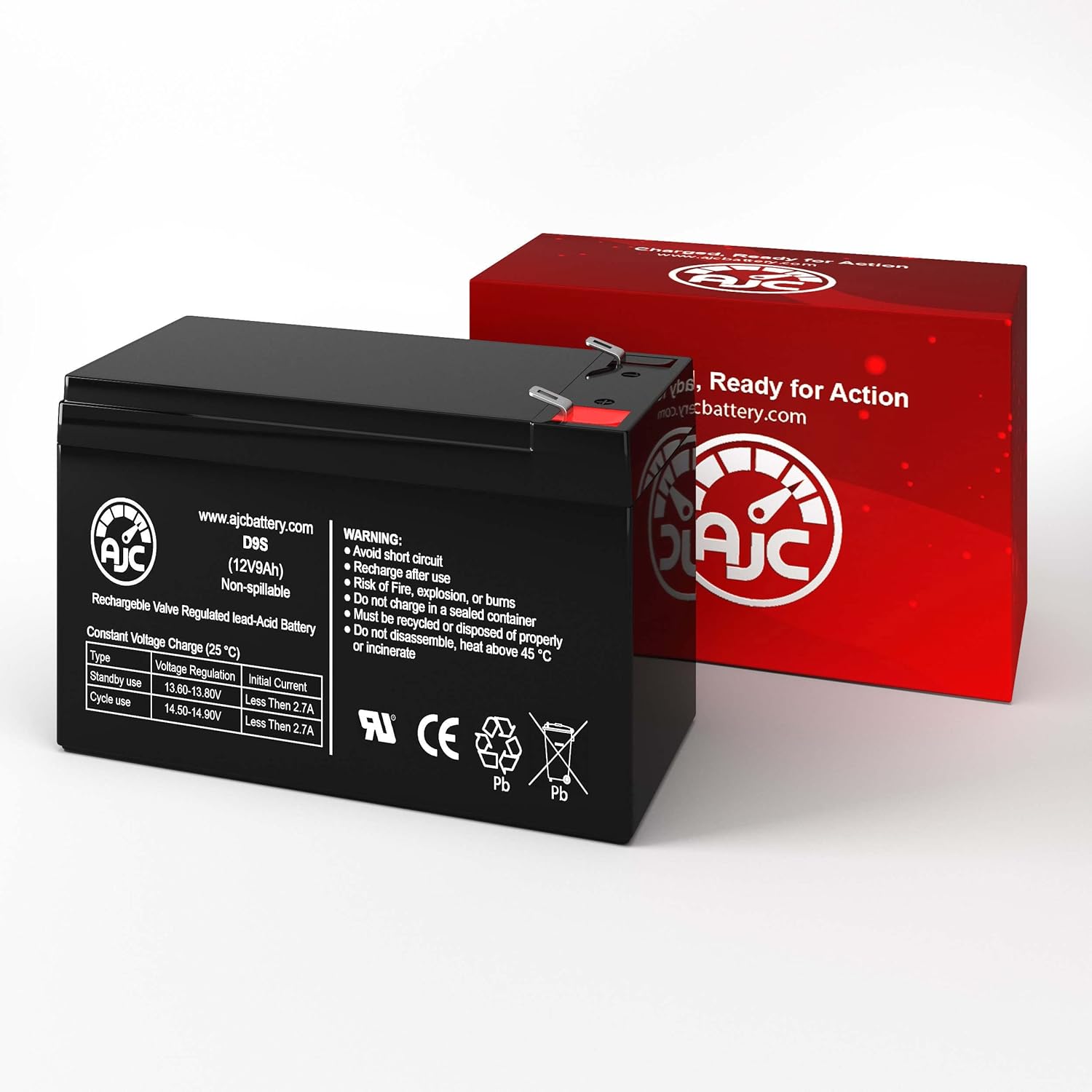 AJC Battery Compatible with APC Backups Pro BR1500Gi 12V 9Ah UPS Battery