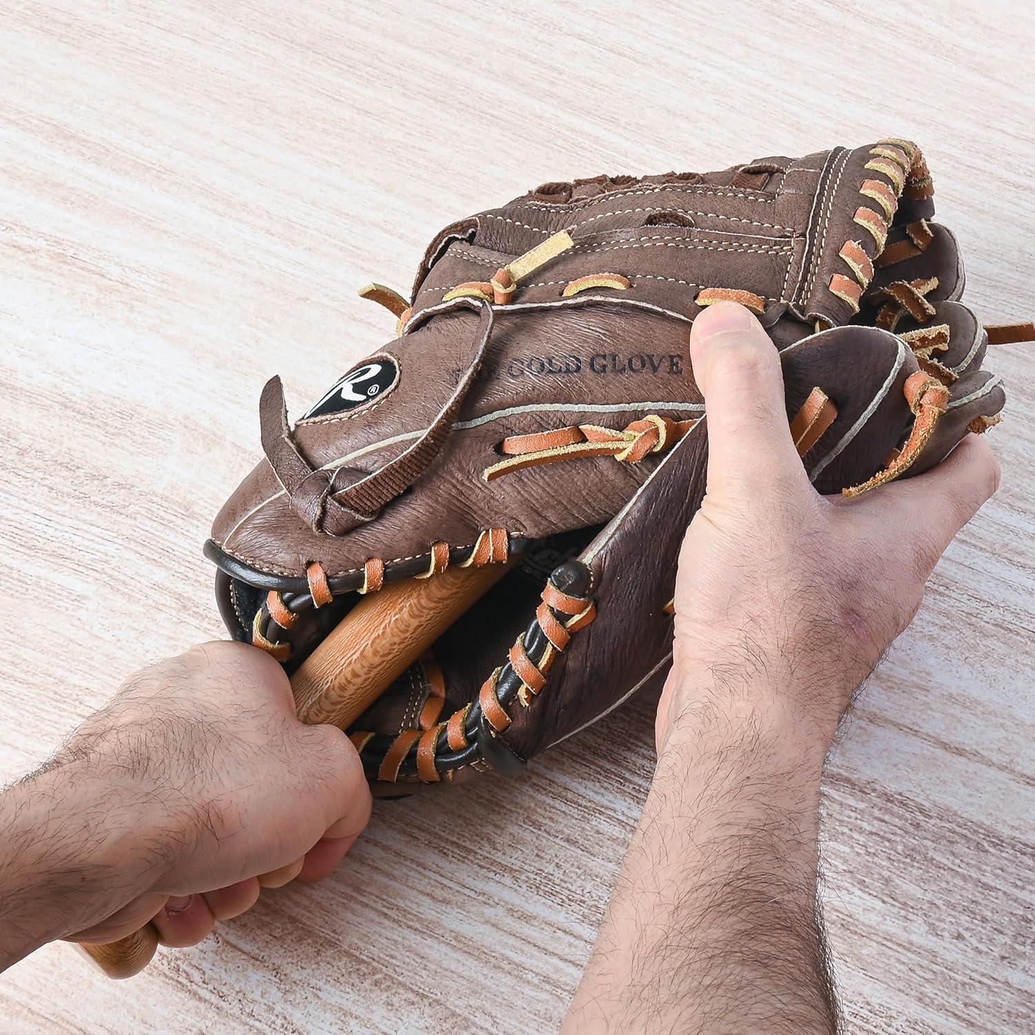 Baseball Glove Break in Kit - Includes Baseball Glove Mallet and Glove Wrap - Speeds Up Breakin Time - Creates The Perfect Pocket - Solid One-Piece (No Glue) Maple Hardwood Construction