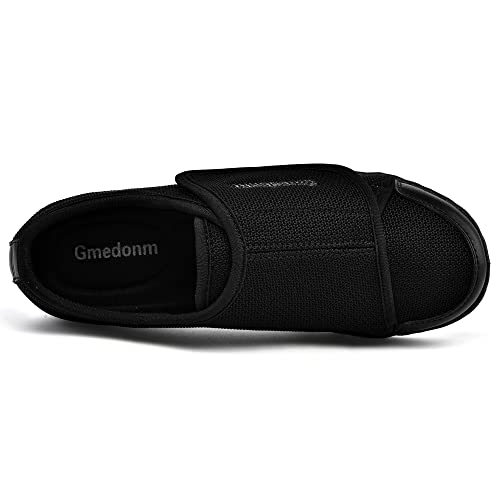 Women's Wide Shoes with Adjustable Lightweight for Diabetic Edema Plantar Fasciitis Bunions Arthritis Swollen Feet Air Cushion Bottom Fattening and Widening Elderly Shoes