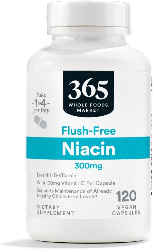 365 by Whole Foods Market, Niacin Flush Free 300Mg, 120 Veg Capsules