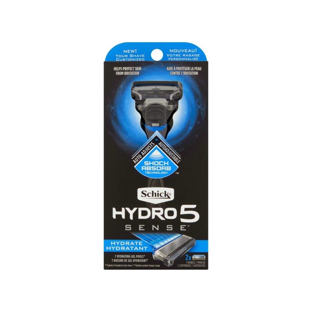Schick Mens Hydro5 Sense Razor Hydrate 2X (2 Pack)