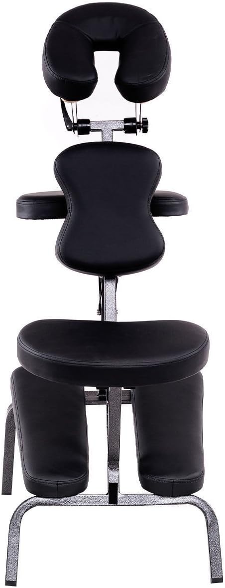 Portable PU Leather Pad Travel Massage Tattoo Spa Chair W/Carrying Bag Black