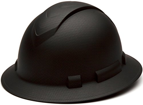 Pyramex Ridgeline Full Brim Hard Hat Bundle - Matte Black 4-Point Ratchet and White 4-Point Ratchet
