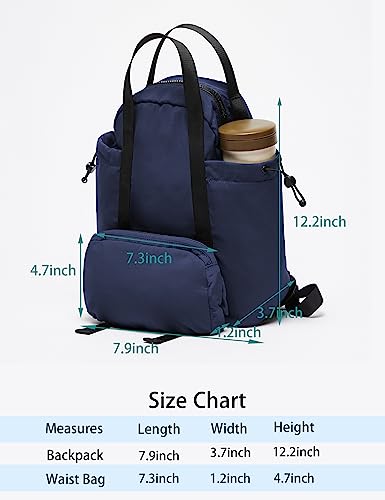 THE GYM PEOPLE Lightweight Mini Backpacks Womens Waterproof Travel Daypack Small Cute Crossbody Sling Bags