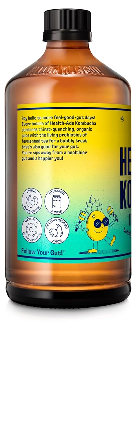 Health-Ade Tropical Punch Kombucha, 16oz, Blue-yellow