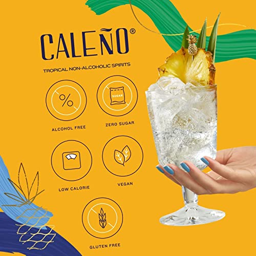 Caleño Light & Zesty Tropical Non-Alcoholic Gin | Award-Winning Non-Alcoholic Spirit | Expertly Distilled with a Mix of 10 Botanicals | 16.9 Fl Oz (500ml)