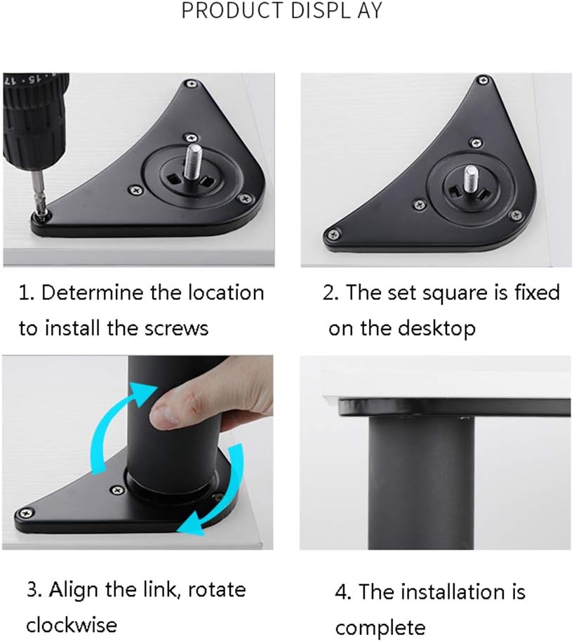 Furniture Legs Tapered Table Legs, Furniture Desk Legs Adjustable, Fashion Metal Coffee Table Legs Black Modern Simplicity Dining Table Legs Office Desk Legs 28