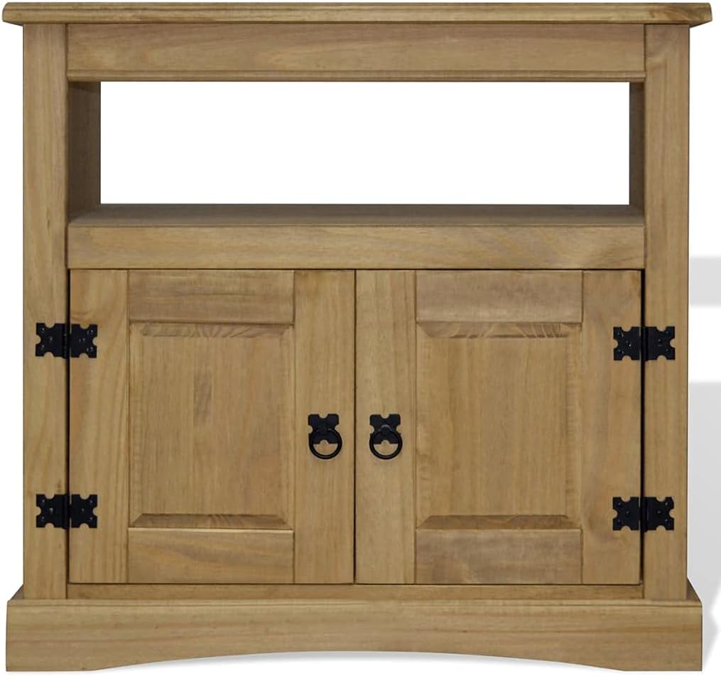 TV Cabinet,Mid-Century Modern TV Stand,TV Table Media Console with Storage, Home Entertainment Center for Living Room Bedroom,Mexican Pine Corona Range 31.5