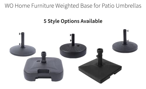 WO Home Furniture Half 9 Ft Market Umbrella for Patio Outdoor Balcony