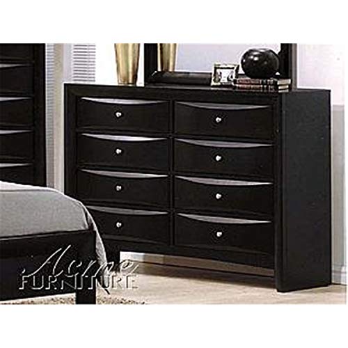 Acme Ireland Rectangular Wood 8-Drawer Storage Dresser in Black