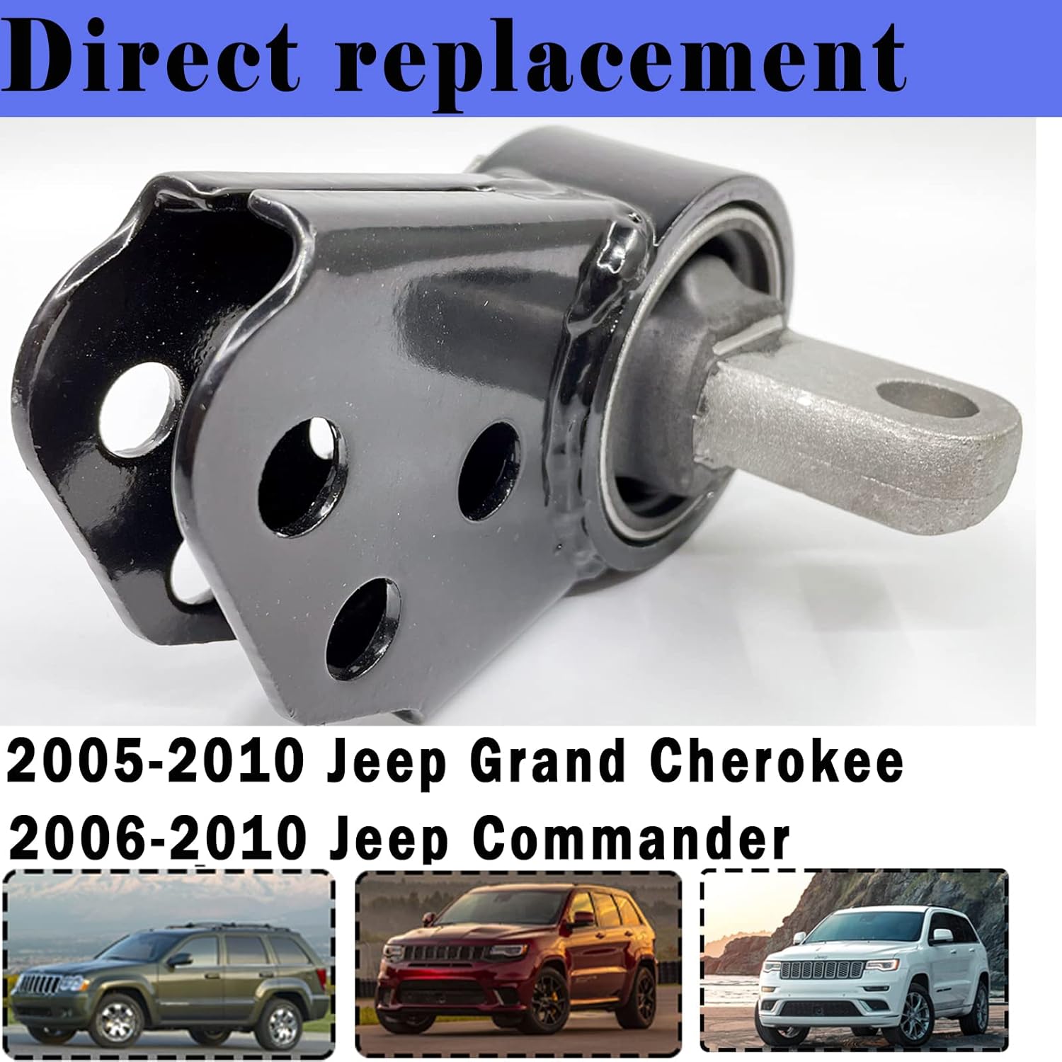 Front Differential Mount Set Replacement for Jeep Grand Cherokee 2005-2010 & Replacement for Jeep Commander 2006-2010 Replaces 52114354AA 52089516AB 1 Front Axle Mount & 2 Front Axle Bushings