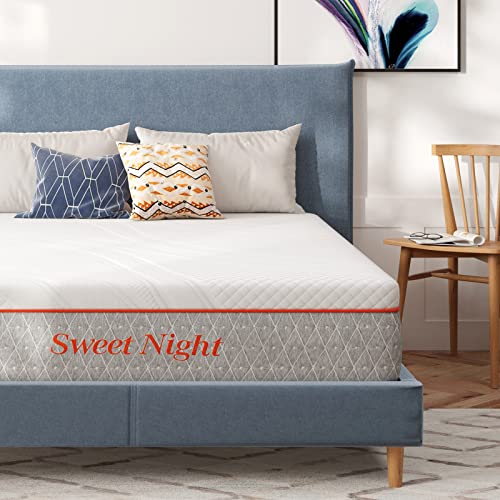 Sweetnight Twin Size Mattress, 10 Inch Twin Bed Mattress, Double Sides Flippable Twin Memory Foam Mattress in a Box, Perforated Foam and Gel Infused for Pressure Relief and Comfort Sleep