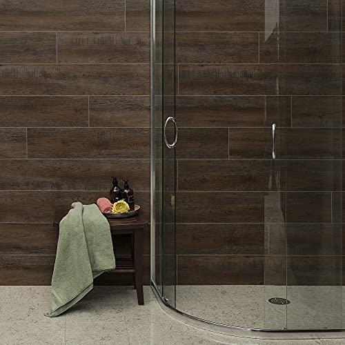 Palisade Vinyl Interlocking Wall/Backsplash Planks in Gray Oak (4.5x11 in. Sample)